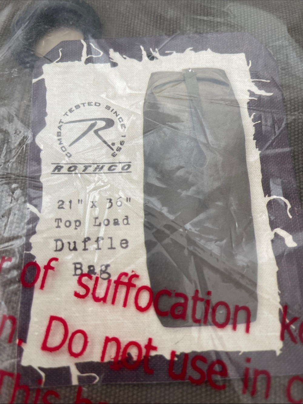 Rothco 21” x 36” Top Load Olive Canvas Duffle Bag NEW